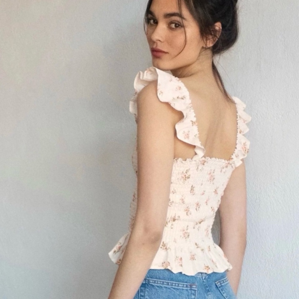 Reformation Floral Junebug Ruffle Tank - Picture 2 of 7